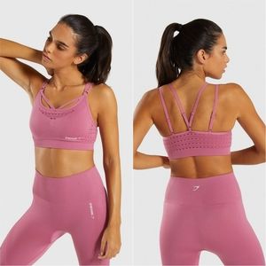 GYMSHARK Energy & Seamless Dusty Rose Sports Bra